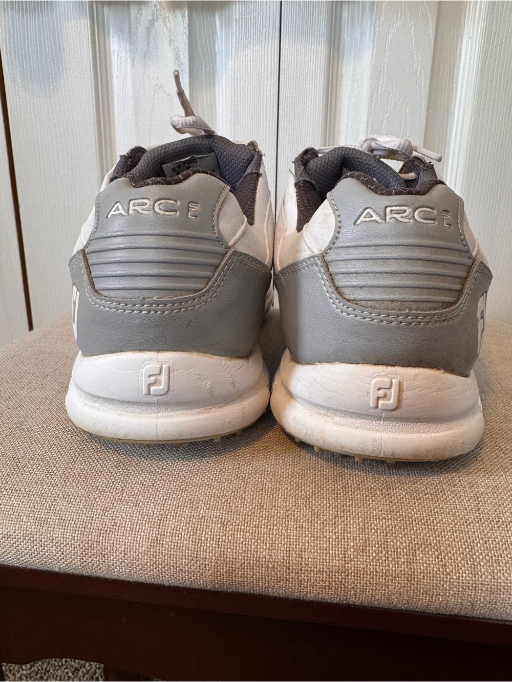 FootJoy FJ Men’s White/Gray Athletic Golf Casual Shoes Size 8.5 Lace Up - Picture 4 of 12